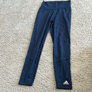 Adidas small navy sport leggings 7/8